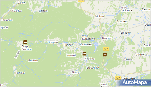 mapa Kochanów gmina Borkowice, Kochanów gmina Borkowice na mapie Targeo