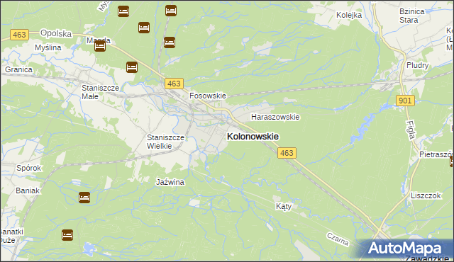 mapa Kolonowskie, Kolonowskie na mapie Targeo