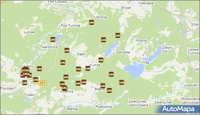 mapa Konewki, Konewki na mapie Targeo