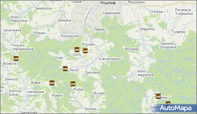 mapa Kramarzówka, Kramarzówka na mapie Targeo