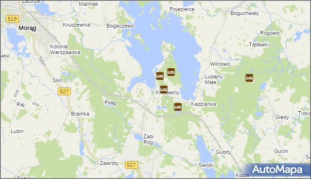 mapa Kretowiny, Kretowiny na mapie Targeo