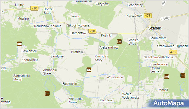 mapa Kromolin Stary, Kromolin Stary na mapie Targeo