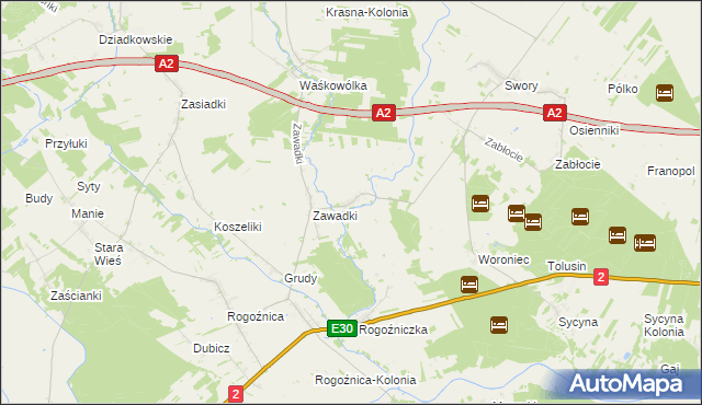 mapa Krzymowskie, Krzymowskie na mapie Targeo