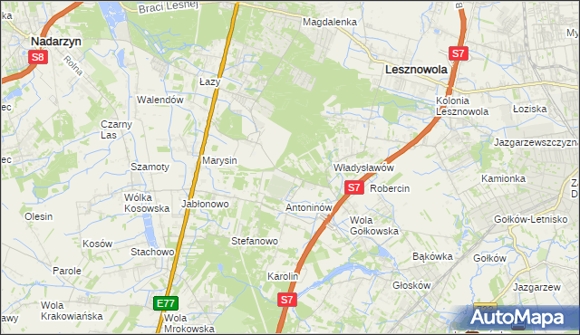 mapa Kuleszówka, Kuleszówka na mapie Targeo