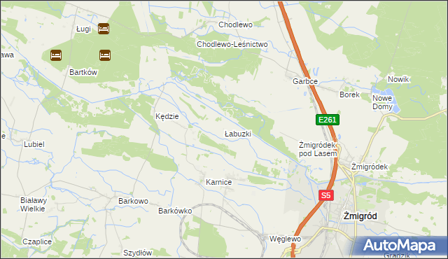 mapa Łabuzki, Łabuzki na mapie Targeo