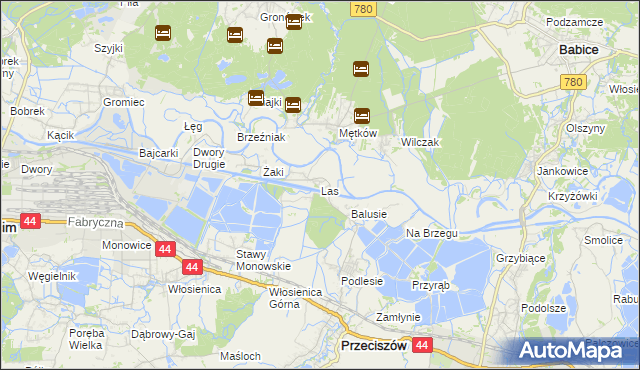 mapa Las gmina Przeciszów, Las gmina Przeciszów na mapie Targeo