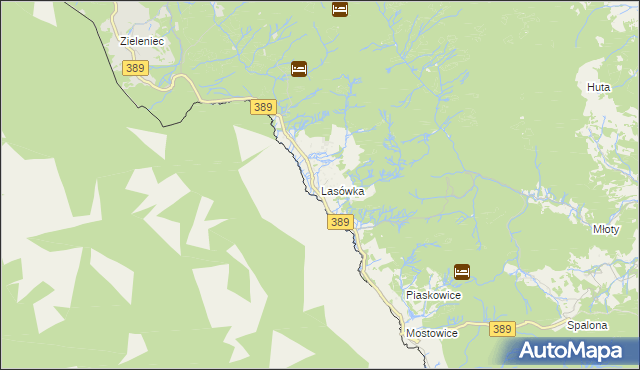 mapa Lasówka, Lasówka na mapie Targeo