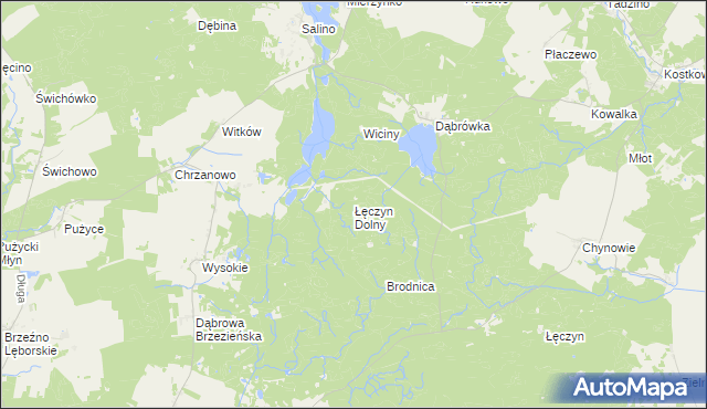 mapa Łęczyn Dolny, Łęczyn Dolny na mapie Targeo