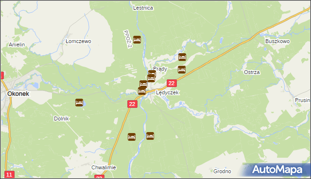 mapa Lędyczek, Lędyczek na mapie Targeo