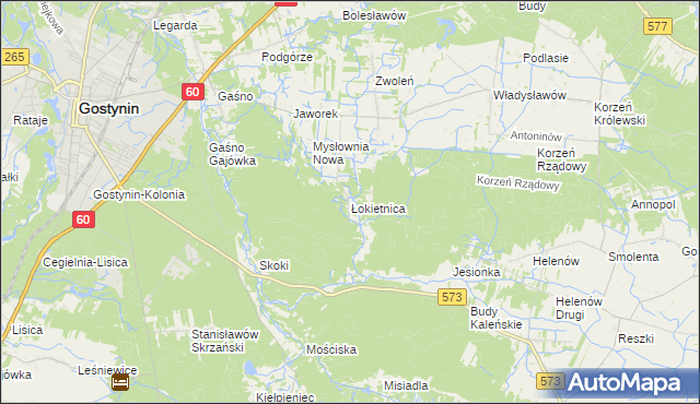 mapa Łokietnica, Łokietnica na mapie Targeo