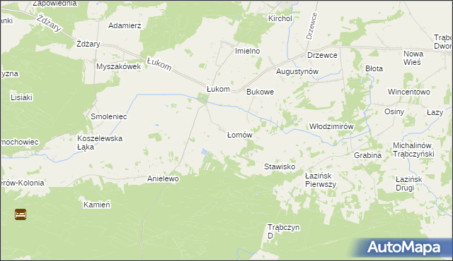 mapa Łomów, Łomów na mapie Targeo