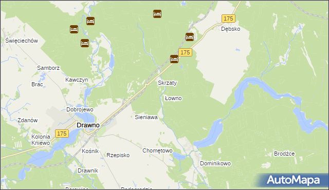 mapa Łowno, Łowno na mapie Targeo