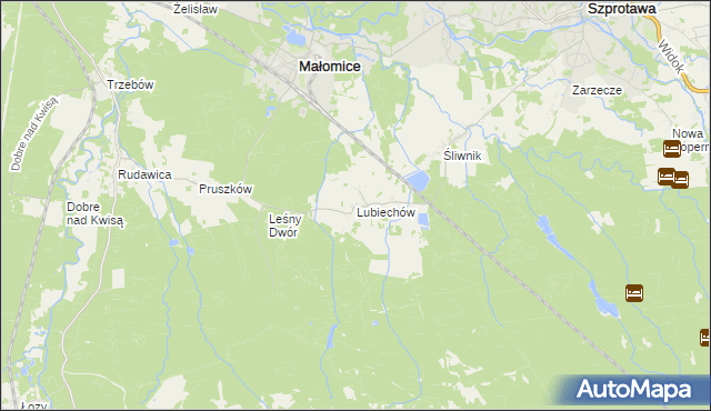 mapa Lubiechów, Lubiechów na mapie Targeo