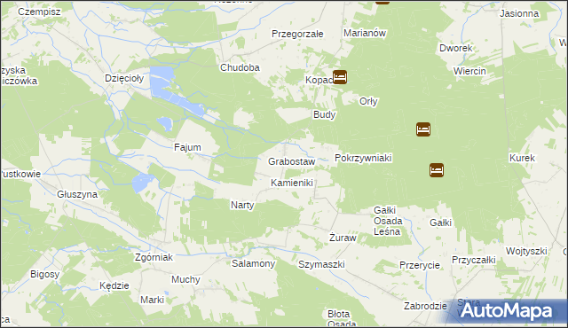 mapa Łyszczarze, Łyszczarze na mapie Targeo