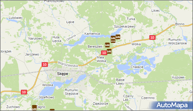 mapa Mała Wólka gmina Skępe, Mała Wólka gmina Skępe na mapie Targeo