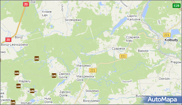 mapa Marszewska Kolonia, Marszewska Kolonia na mapie Targeo