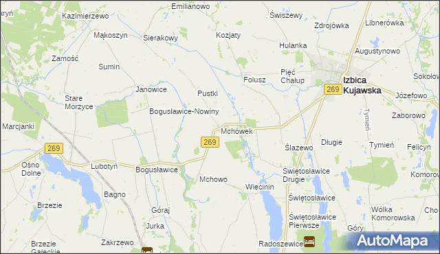 mapa Mchówek, Mchówek na mapie Targeo