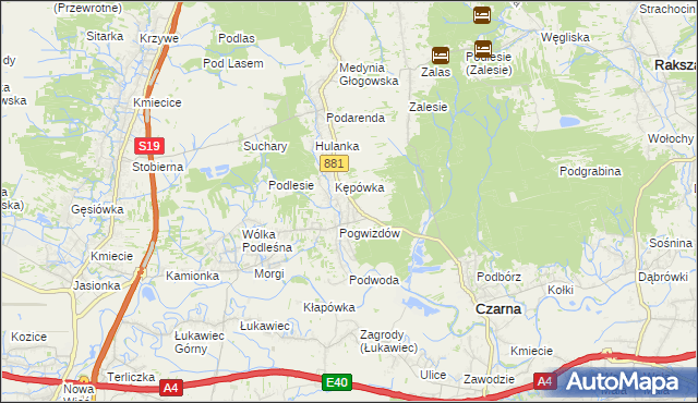 mapa Medynia Łańcucka, Medynia Łańcucka na mapie Targeo