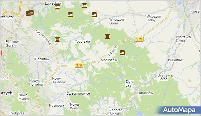 mapa Modliszów, Modliszów na mapie Targeo