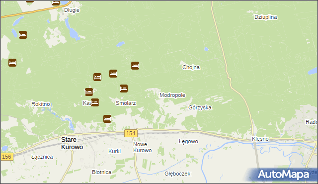 mapa Modropole, Modropole na mapie Targeo