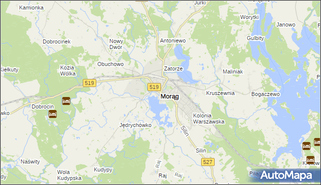 mapa Morąg, Morąg na mapie Targeo