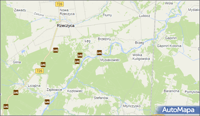 mapa Mysiakowiec, Mysiakowiec na mapie Targeo