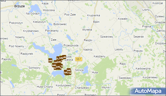 mapa Nadróż, Nadróż na mapie Targeo