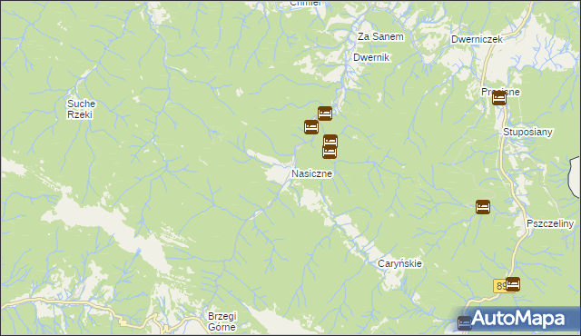 mapa Nasiczne, Nasiczne na mapie Targeo