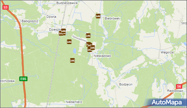 mapa Niewiadowo, Niewiadowo na mapie Targeo