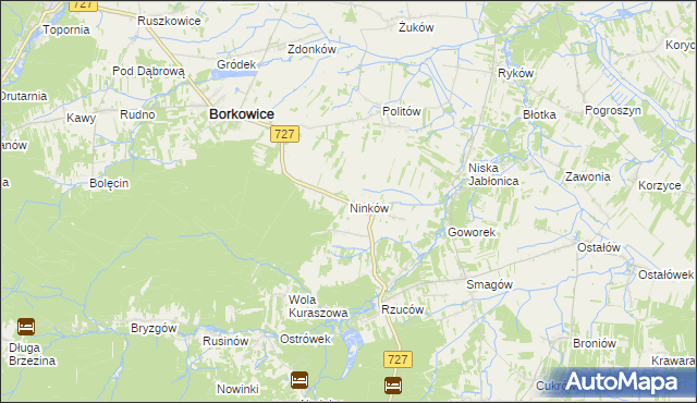 mapa Ninków, Ninków na mapie Targeo