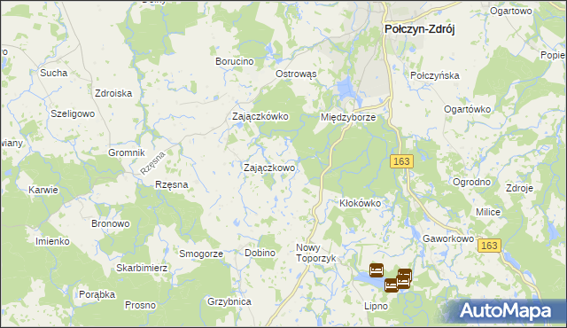 mapa Nowe Borne, Nowe Borne na mapie Targeo