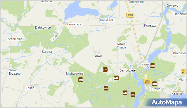 mapa Nowe gmina Wągrowiec, Nowe gmina Wągrowiec na mapie Targeo