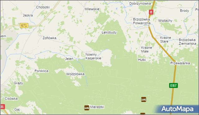 mapa Nowiny-Zdroje, Nowiny-Zdroje na mapie Targeo