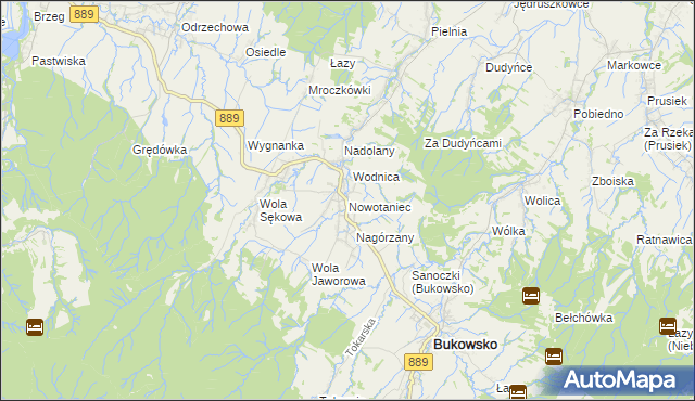 mapa Nowotaniec, Nowotaniec na mapie Targeo