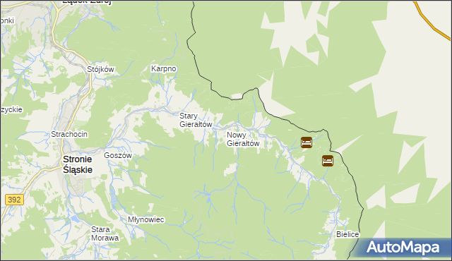 mapa Nowy Gierałtów, Nowy Gierałtów na mapie Targeo