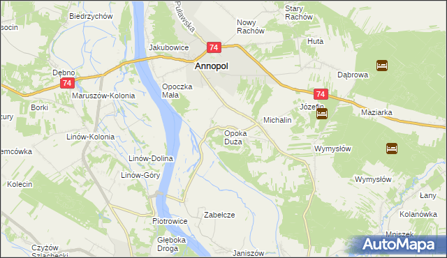 mapa Opoka Duża, Opoka Duża na mapie Targeo