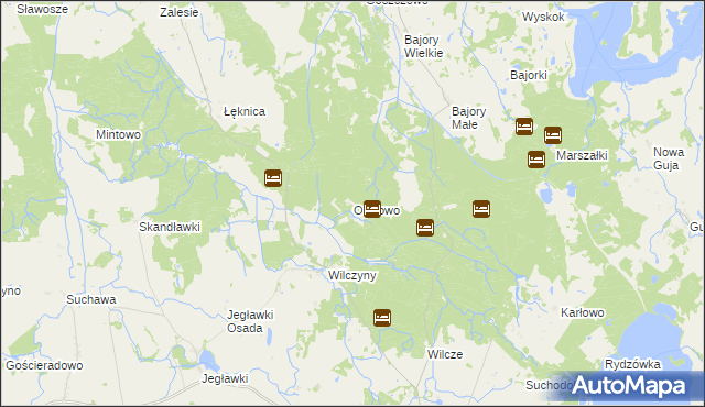 mapa Osikowo, Osikowo na mapie Targeo