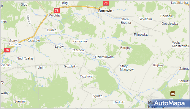 mapa Oziemkówka, Oziemkówka na mapie Targeo