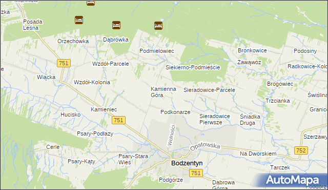 mapa Parcelanci, Parcelanci na mapie Targeo