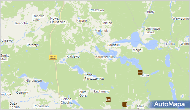 mapa Parszczenica, Parszczenica na mapie Targeo