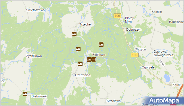 mapa Płotkowo, Płotkowo na mapie Targeo