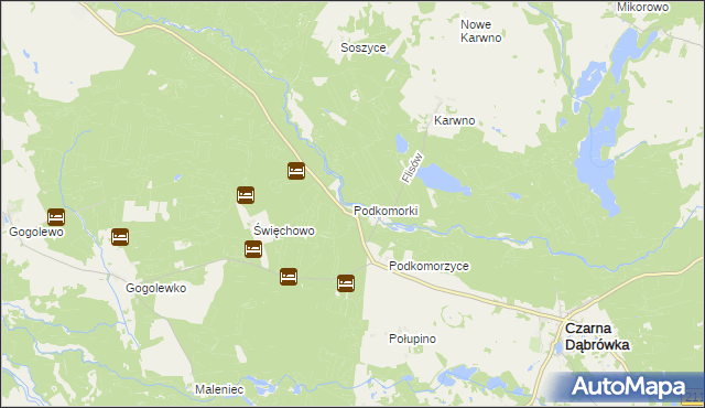 mapa Podkomorki, Podkomorki na mapie Targeo