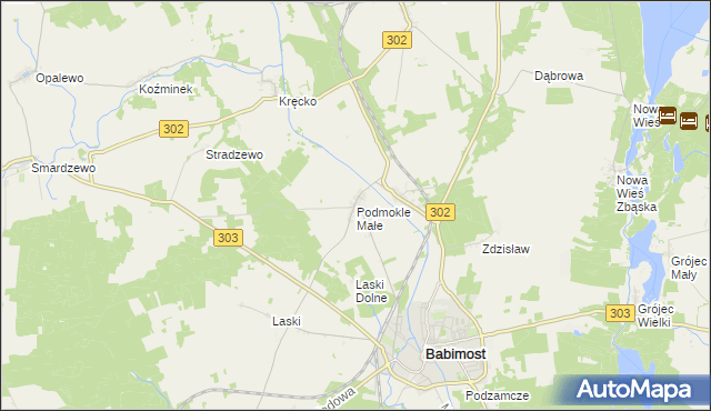 mapa Podmokle Małe, Podmokle Małe na mapie Targeo