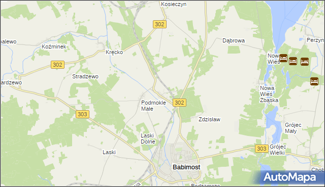mapa Podmokle Wielkie, Podmokle Wielkie na mapie Targeo