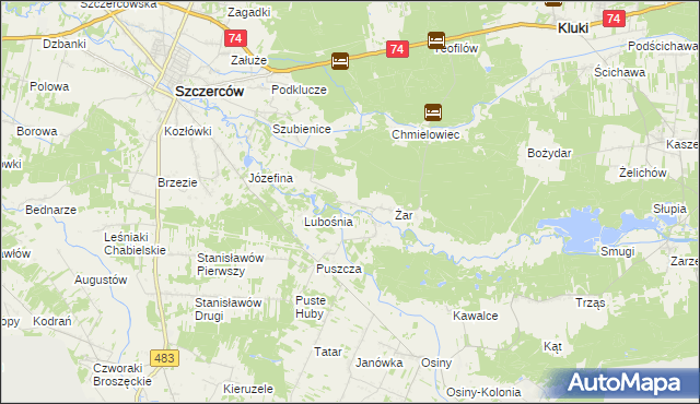 mapa Podżar, Podżar na mapie Targeo