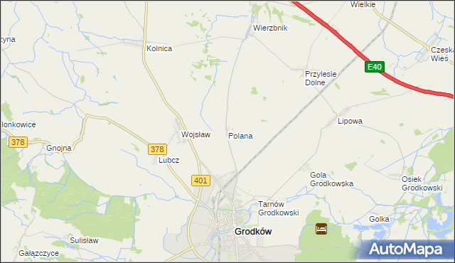 mapa Polana gmina Grodków, Polana gmina Grodków na mapie Targeo