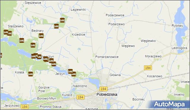 mapa Pomarzanowice, Pomarzanowice na mapie Targeo