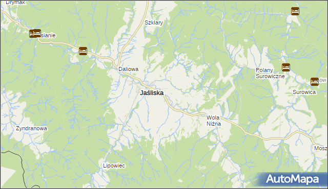 mapa Posada Jaśliska, Posada Jaśliska na mapie Targeo