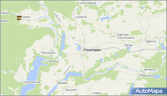 mapa Przechlewo, Przechlewo na mapie Targeo