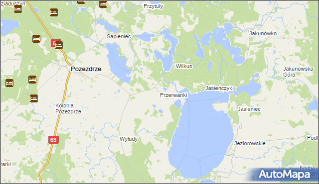 mapa Przerwanki, Przerwanki na mapie Targeo